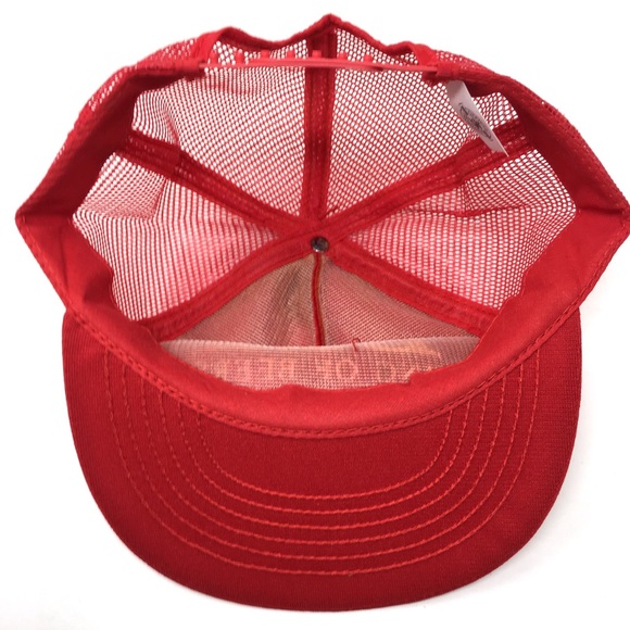 Vintage 80s 90s Bud King of Beers Red Hat Cap - Picture 5 of 8